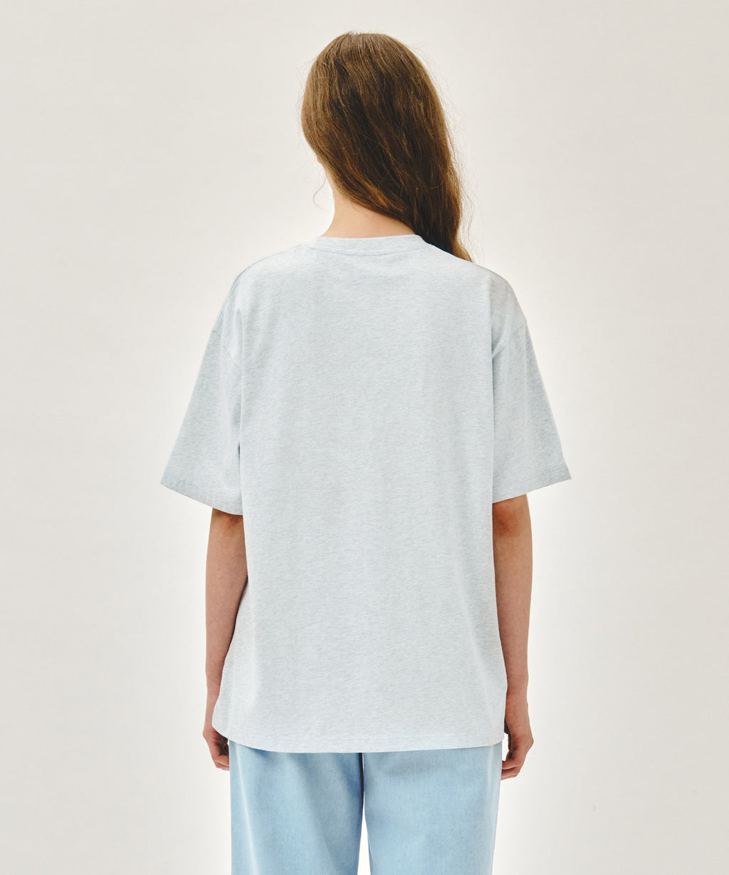 Marithe & Francois Girbaud - Unicorn Graphic Oversized Tee (Light Heather Gray) product image 3 | TRAB K-Fashion Australia