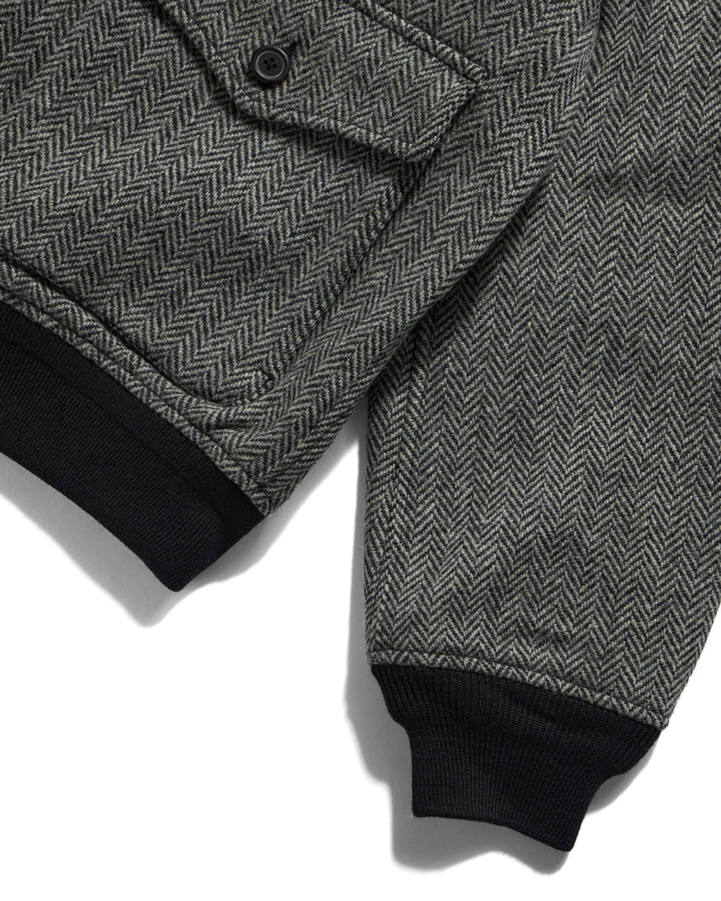 Eastlogue - A-2 Flight Jumper (Black Wool Herringbone) product image 8 | TRAB K-Fashion Australia