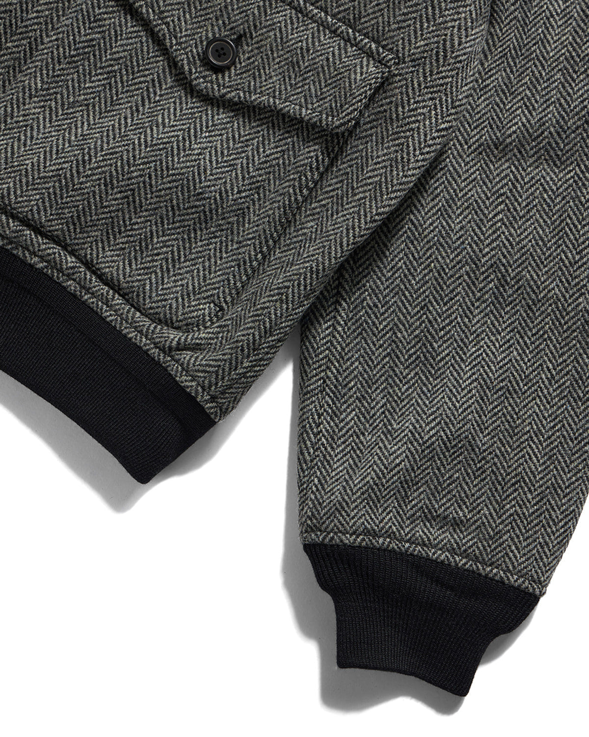Eastlogue - A-2 Flight Jumper (Black Wool Herringbone) product image 8 | TRAB K-Fashion Australia