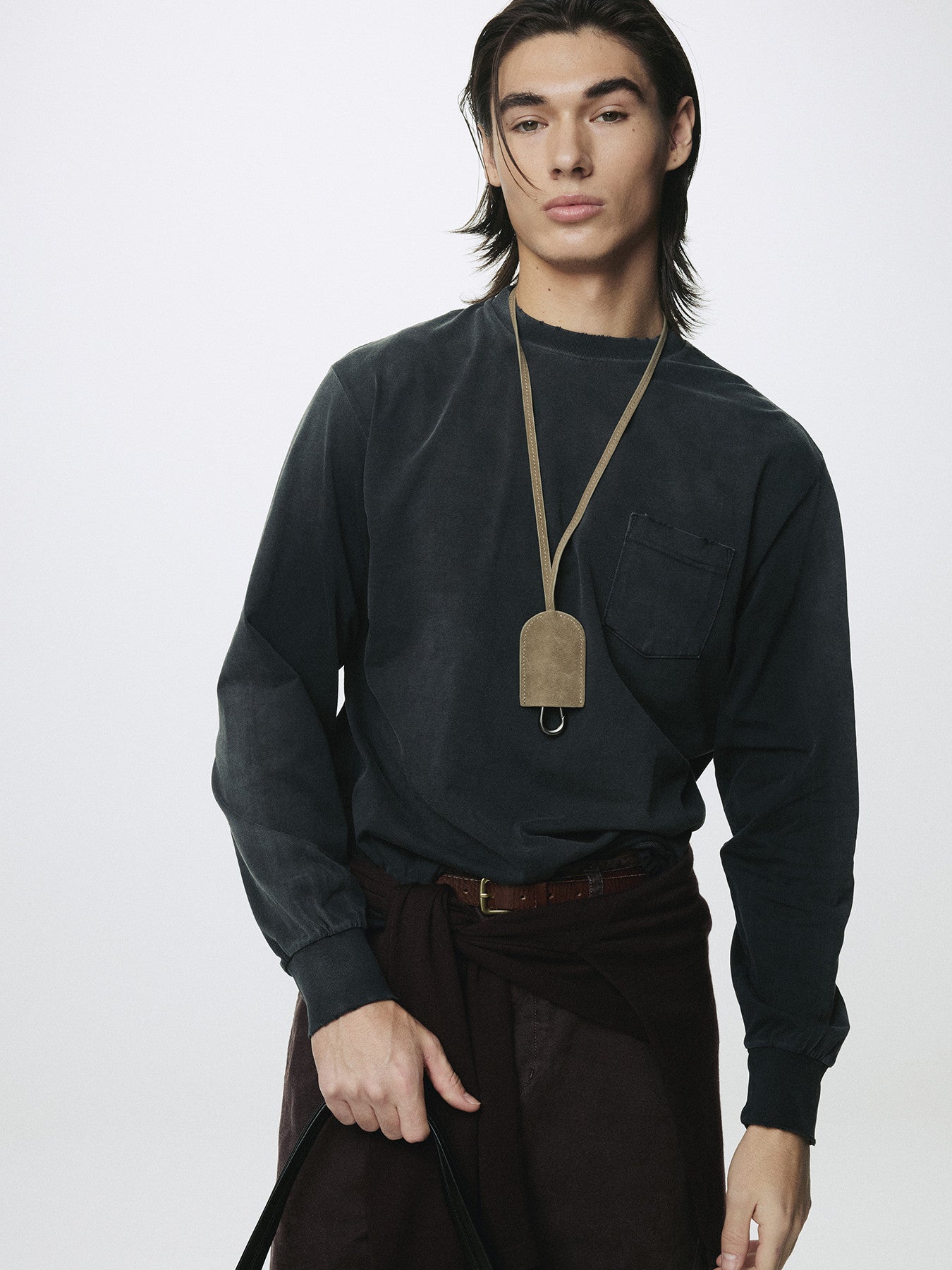 Tonywack - Garment Dyed Long Sleeve Crew (Faded Black) product image 6 | TRAB K-Fashion Australia