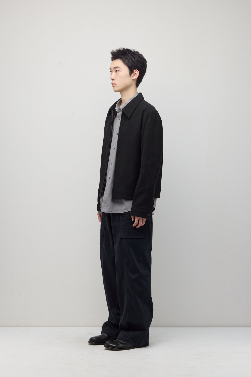 Hatchingroom - Drizzler Jacket Gauze Wool (Black) product image 4 | TRAB K-Fashion Australia