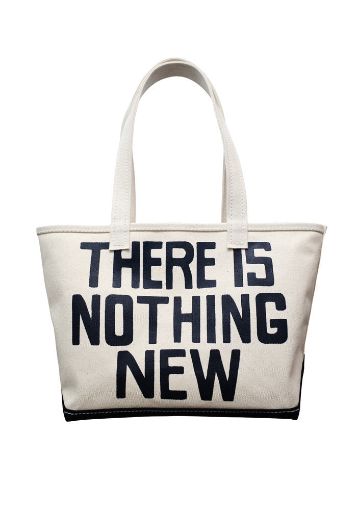 Collect Pieces - There Is Nothing New Souvenir Tote Bag (Natural/Navy) product image 1 | TRAB K-Fashion Australia