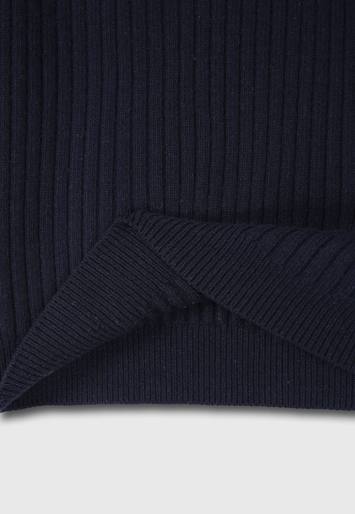 Tonywack - Wool And Cashmere Raglan Zip Sweater (Dark Navy) product image 12 | TRAB K-Fashion Australia