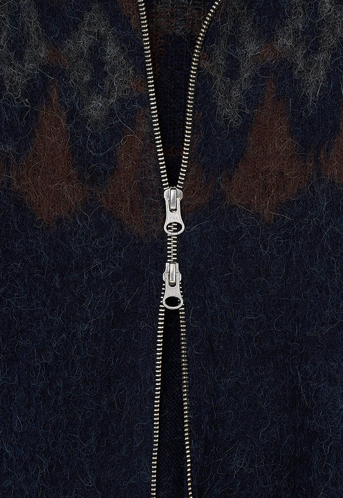 Tonywack - Nordic Mohair Zip Up Knit (Dark Navy) product image 13 | TRAB K-Fashion Australia