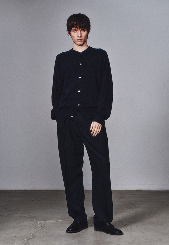 Art if acts - Wholegarment Round Neck Cardigan (Dark Navy) product image 4 | TRAB K-Fashion Australia