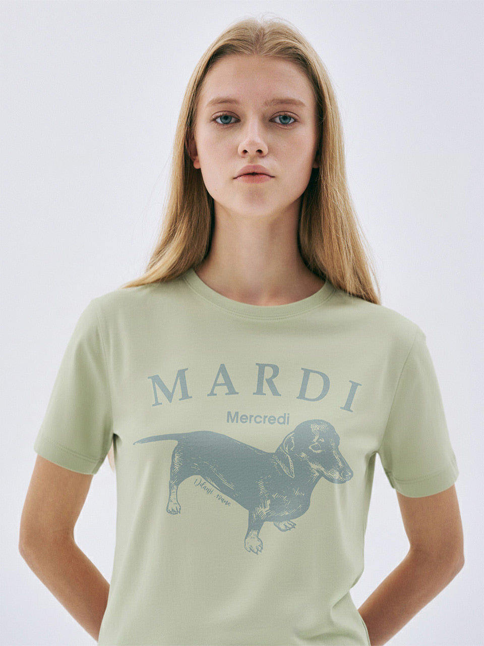 Mardi Mercredi - Slim Tshirt Ddanji Pastel (Green) product image 1 | TRAB K-Fashion Australia