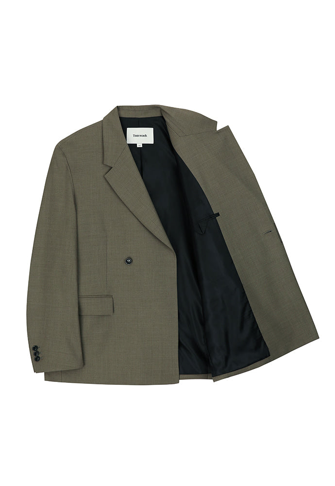 Tonywack - High Density Wool Hidden Button Blazer (Wool 100%) (Bronze Beige) product image 6 | TRAB K-Fashion Australia