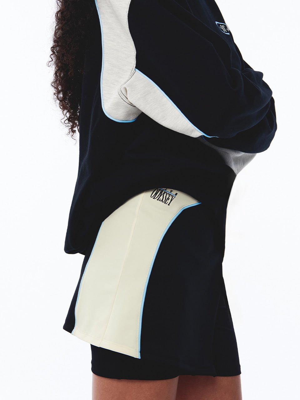 Kijun - Slit Cycle Shorts (Black Ivory) product image 5 | TRAB K-Fashion Australia