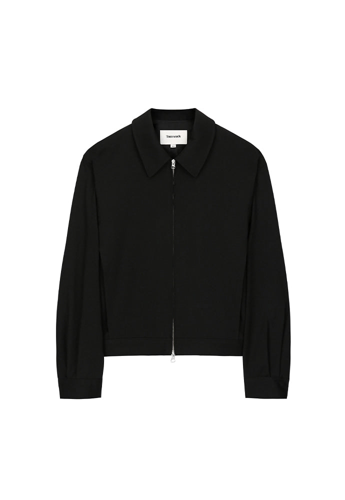 Tonywack - Wool Side Buckle Pleated Short Jacket (Black) product image 5 | TRAB K-Fashion Australia