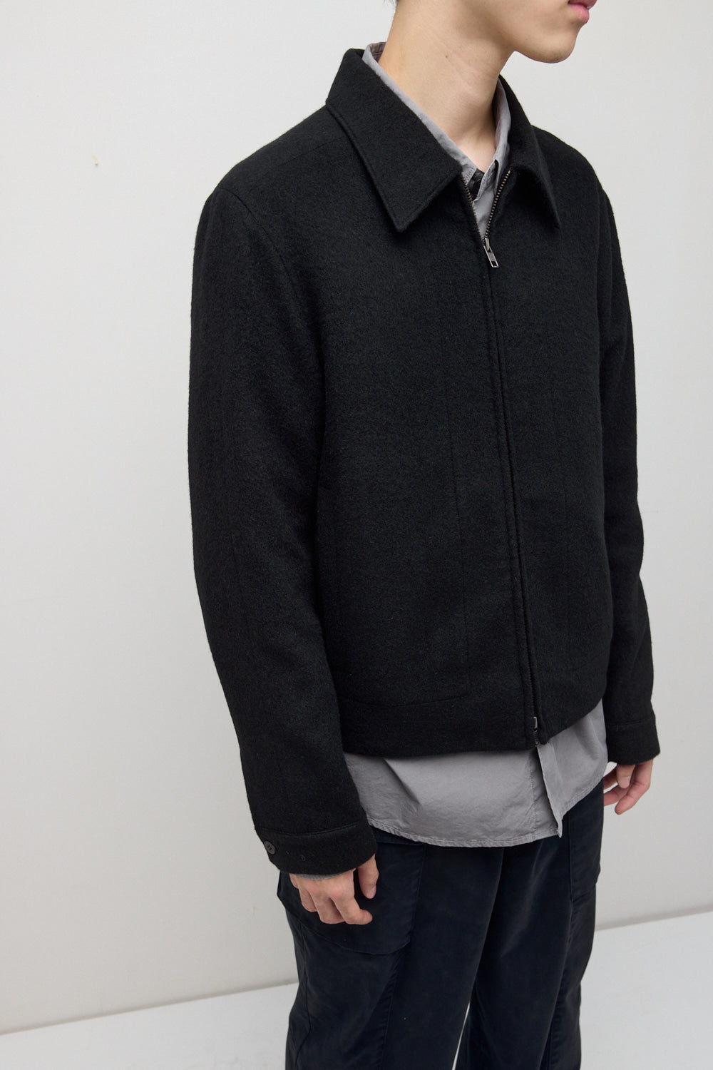 Hatchingroom - Drizzler Jacket Gauze Wool (Black) product image 10 | TRAB K-Fashion Australia