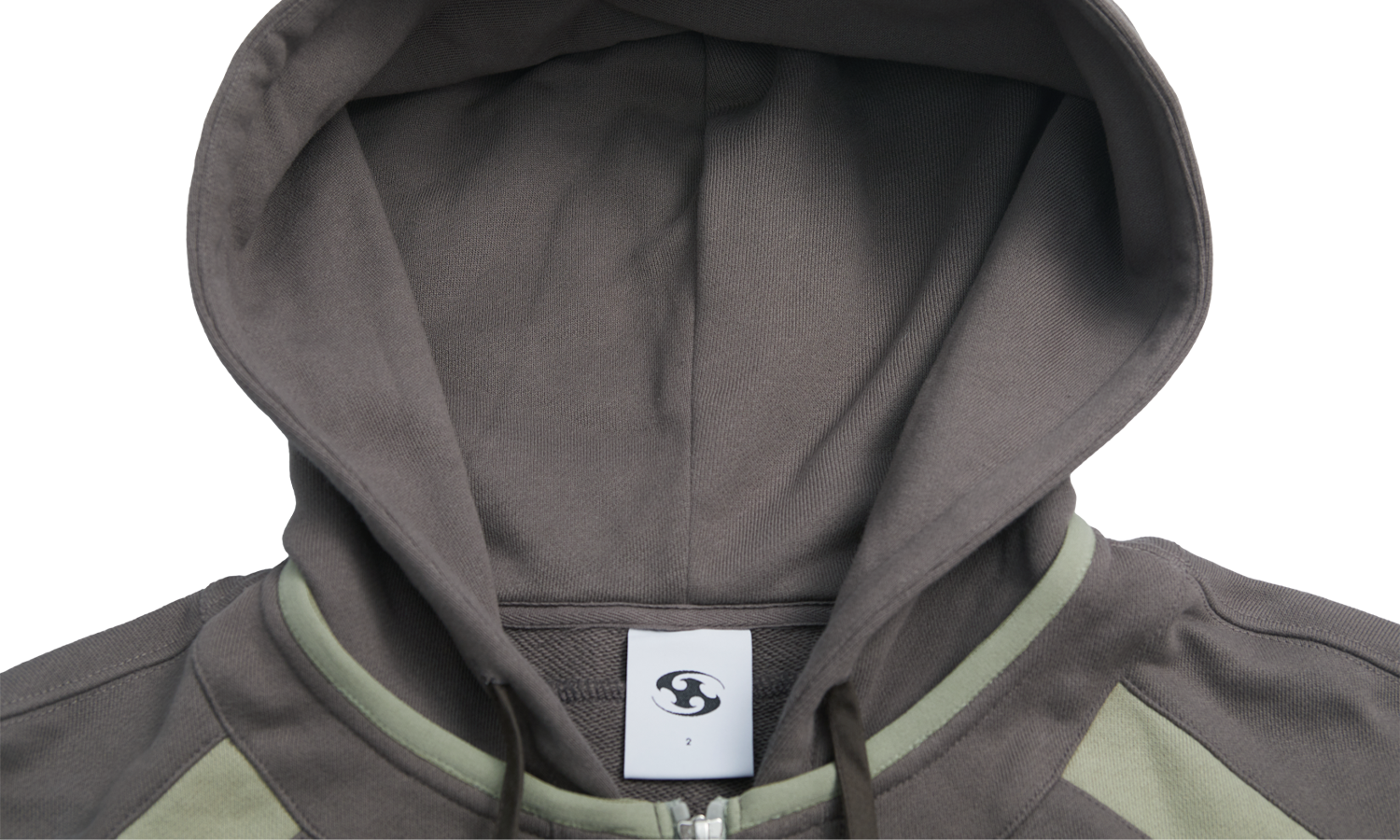 San San Gear - Oblique Hoodie Zip-Up (Ash Brown) product image 7 | TRAB K-Fashion Australia