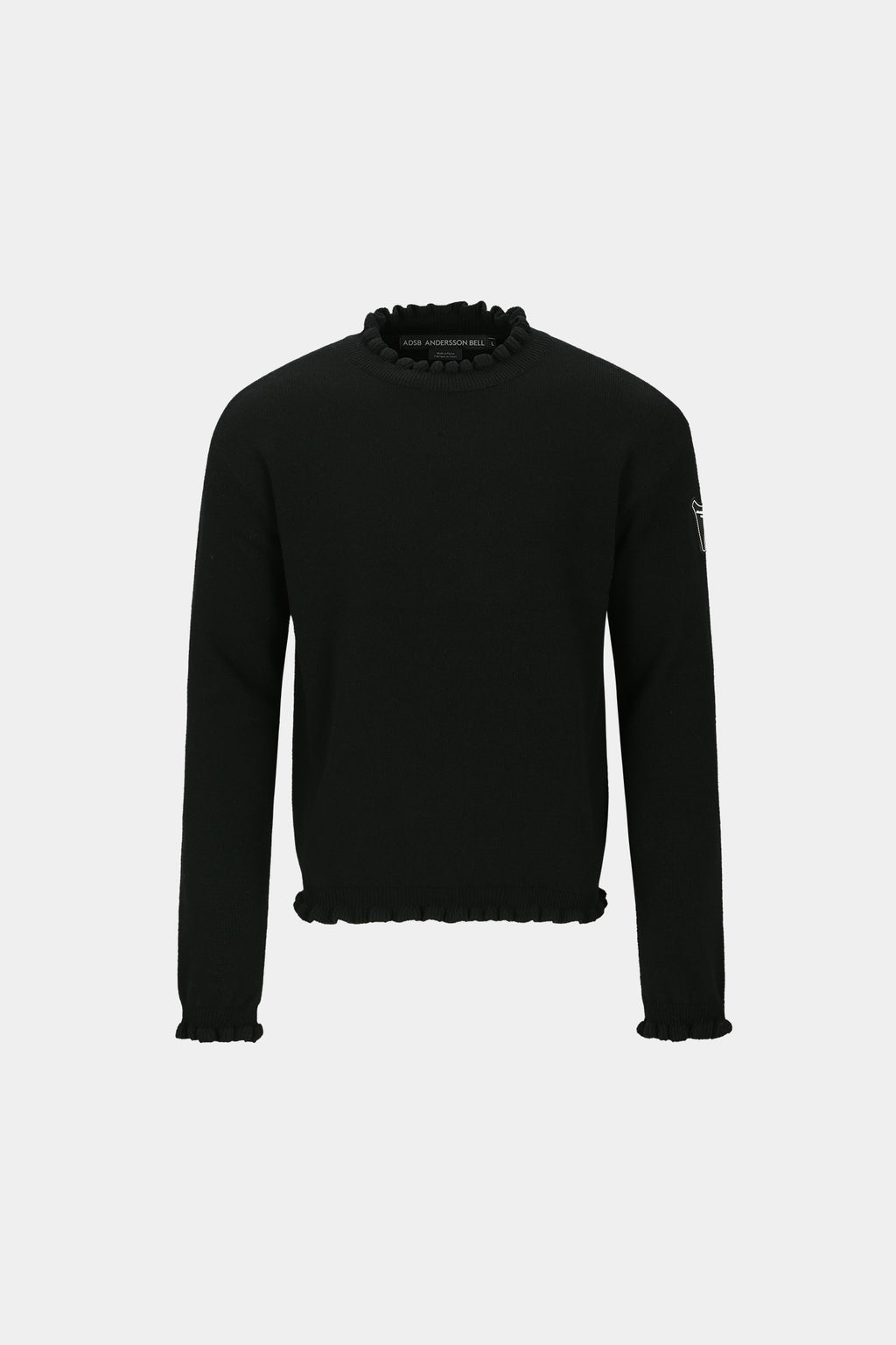Andersson Bell - Flower Rib Crew-Neck Sweater (Black) product image 8 | TRAB K-Fashion Australia
