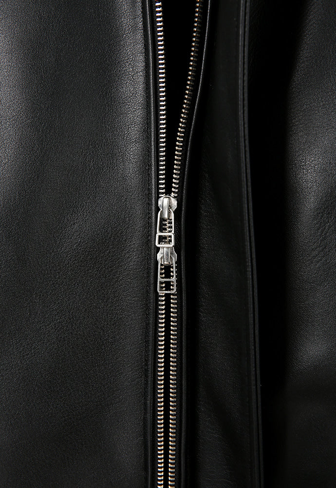 Tonywack - Shearling Collar Leather Bomber Jacket (Black) product image 15 | TRAB K-Fashion Australia