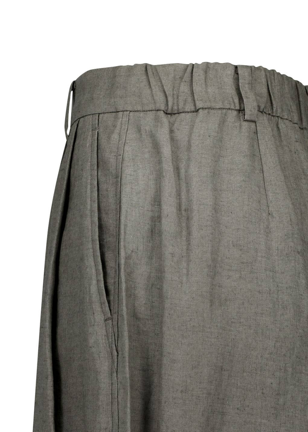 Amomento - Linen Two Tuck Wide Pants (Khaki) product image 9 | TRAB K-Fashion Australia