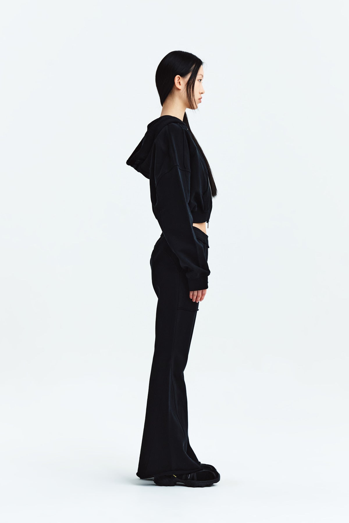 Matin Kim - Cut Out Detail Sweatpants (Black) product image 6 | TRAB K-Fashion Australia