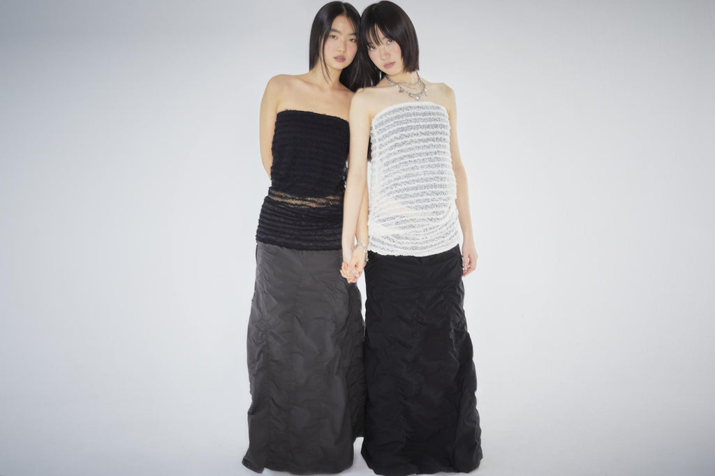 Coyseio - Wave Stitch Tube Top (Black) product image 7 | TRAB K-Fashion Australia