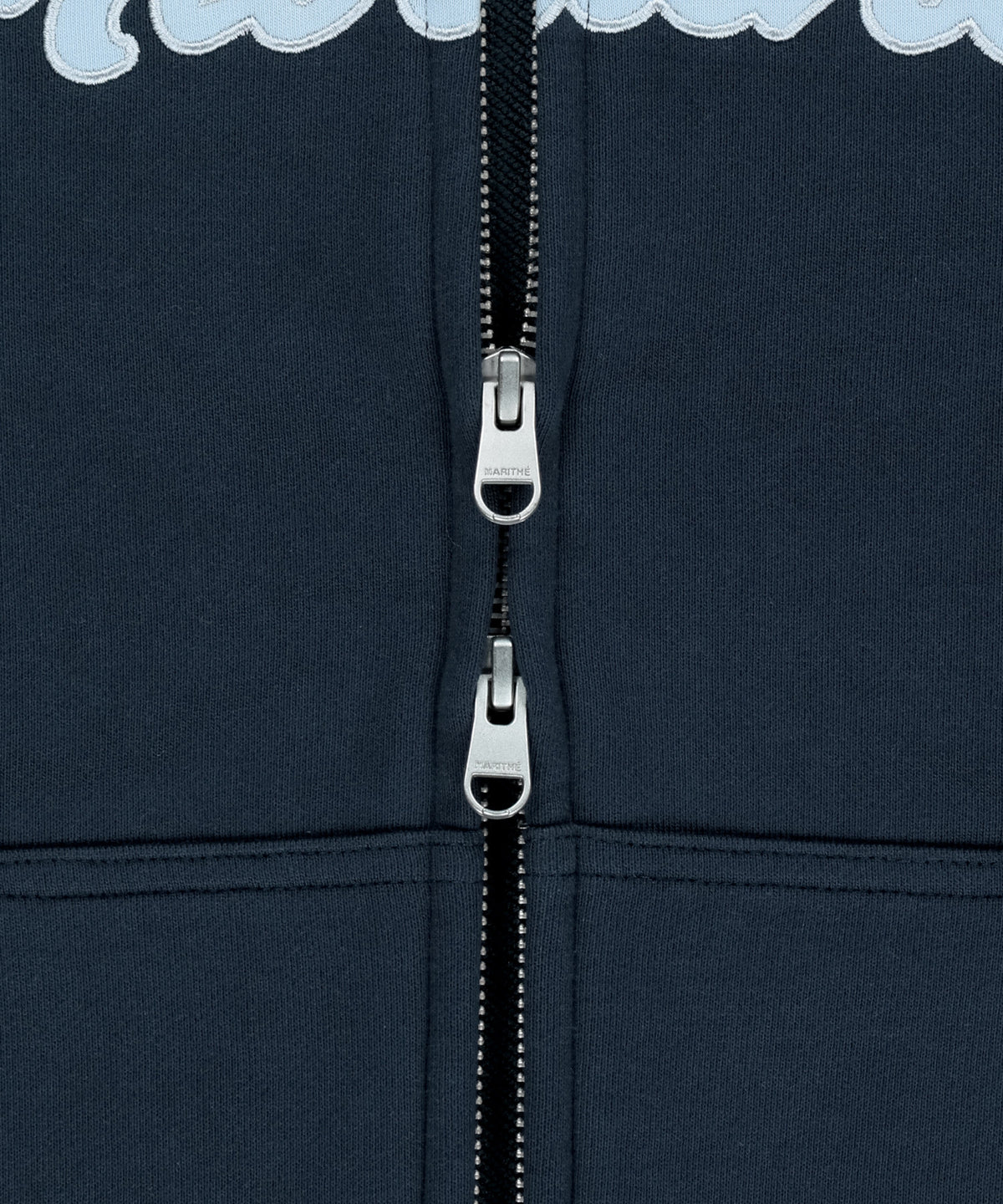 Marithe & Francois Girbaud - Regular Logo Applique Oversized Hoodie Zipup (Navy) product image 4 | TRAB K-Fashion Australia