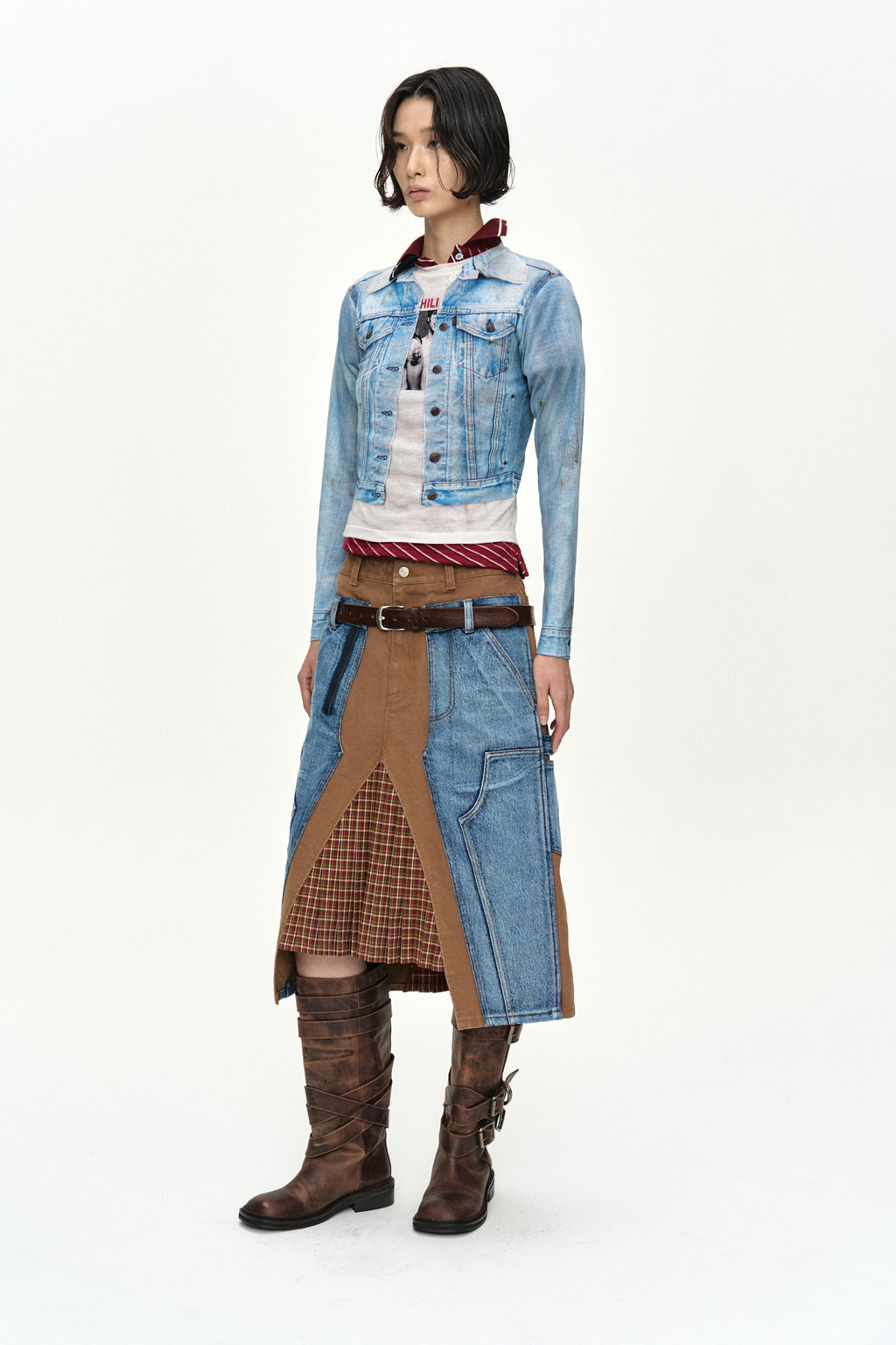 Andersson Bell - Carpenter Deconstructed Pleats Skirt (Hamilton Brown) product image 10 | TRAB K-Fashion Australia