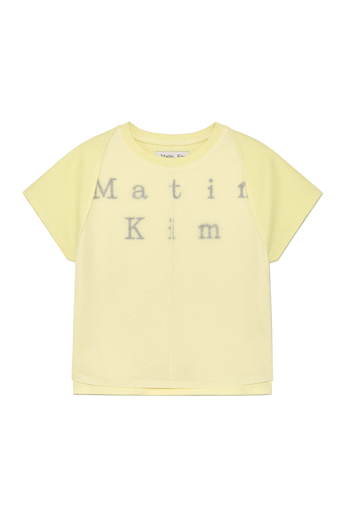 Matin Kim - Pintuck Layered Slim Crop Top (Light Yellow) product image 1 | TRAB K-Fashion Australia