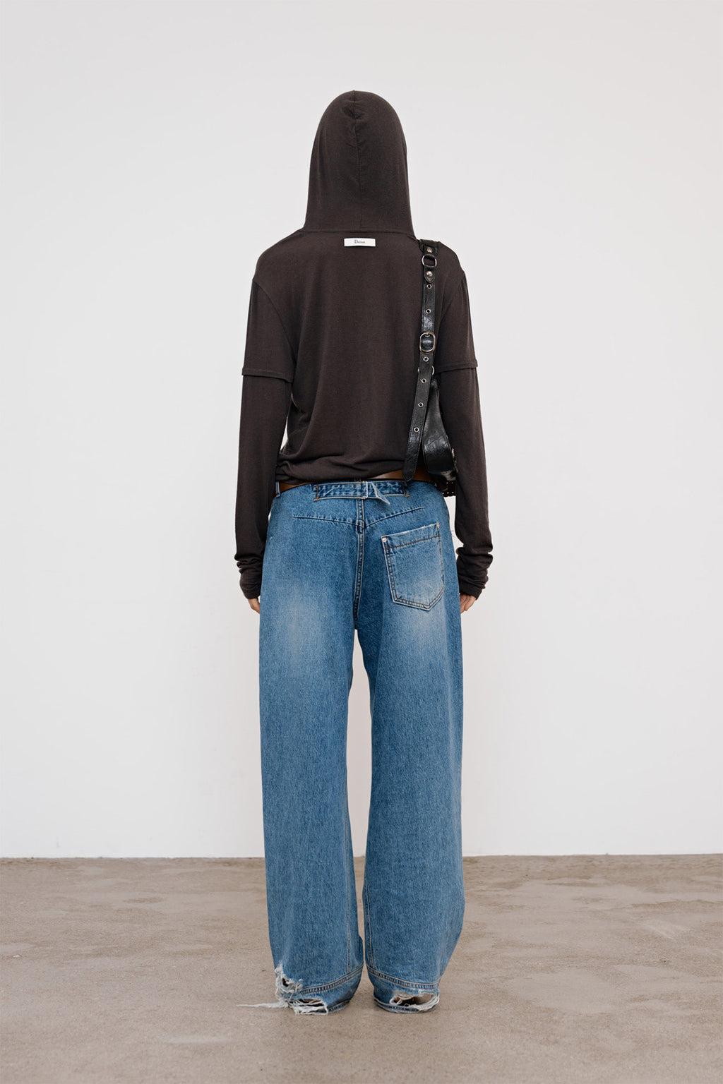 Deinet - Fake Hood Long Sleeve (Charcoal) product image 3 | TRAB K-Fashion Australia