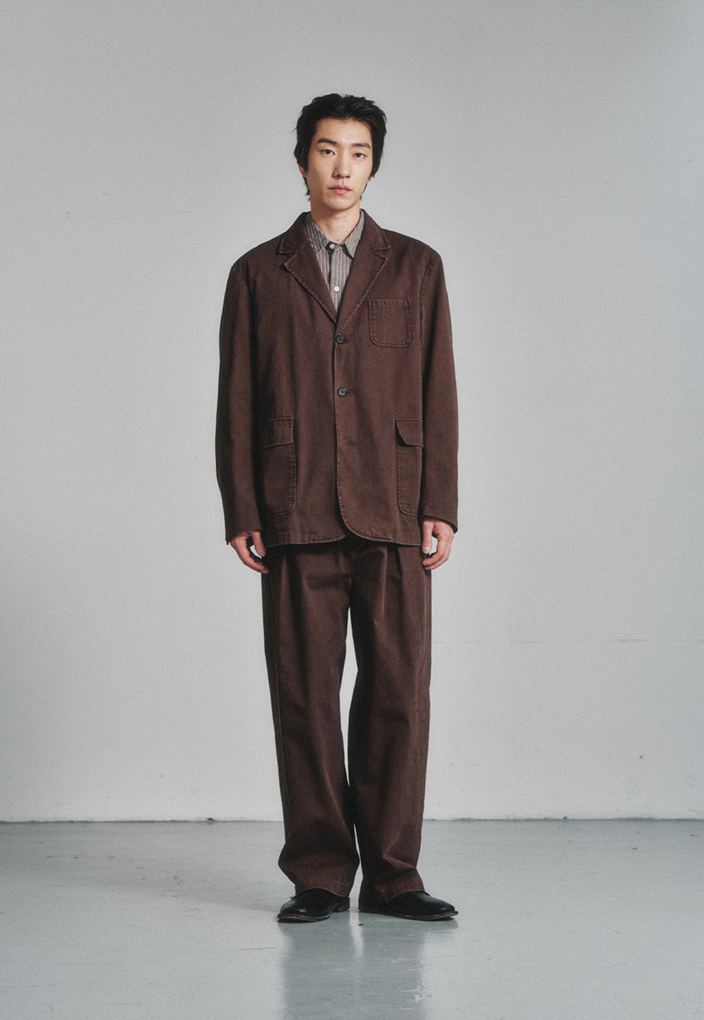 Art if acts - Washed 3 Button Blazer (Brown) product image 2 | TRAB K-Fashion Australia