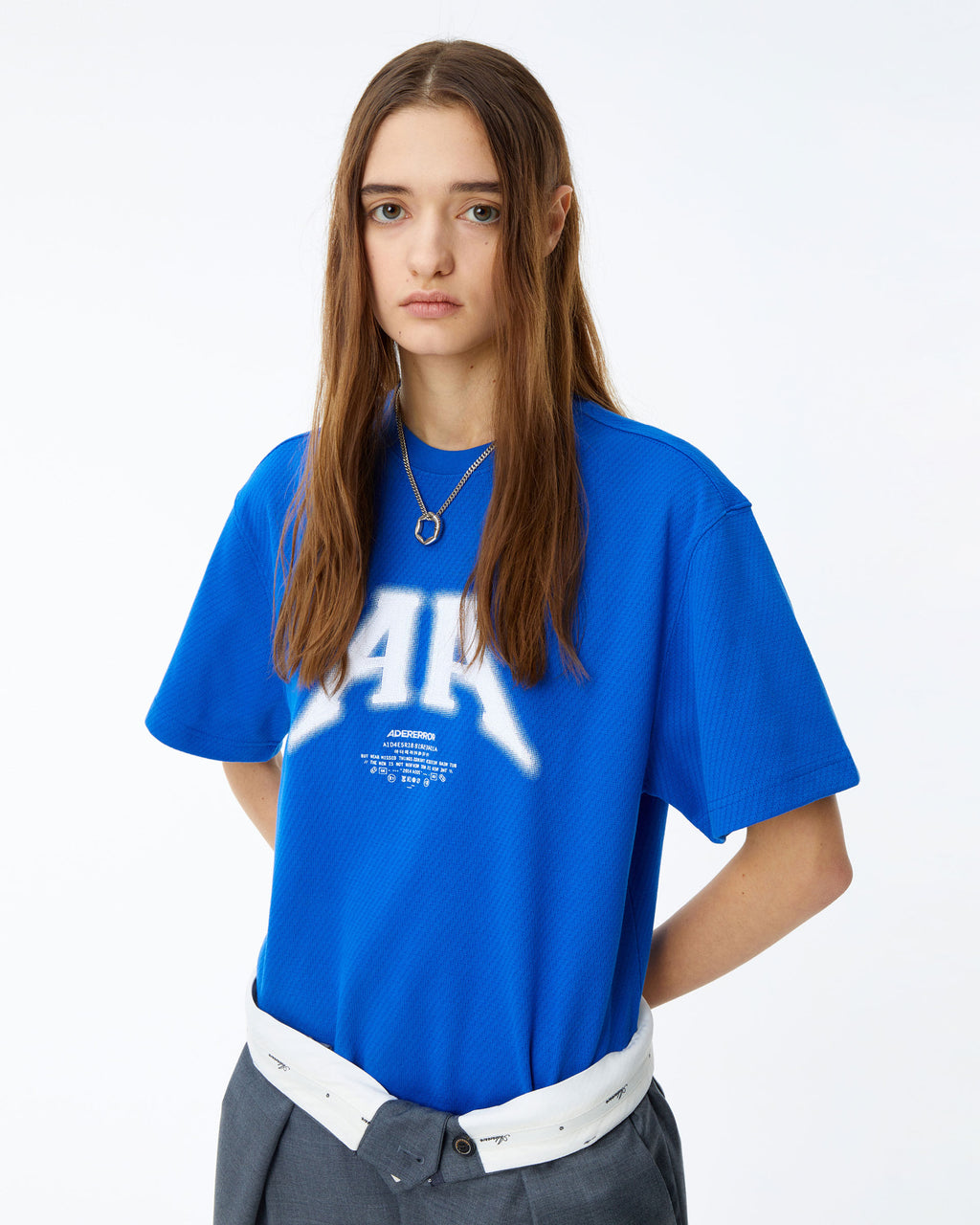 Ader Error - Nolc logo t-shirt (Z-Blue) product image 2 | TRAB K-Fashion Australia