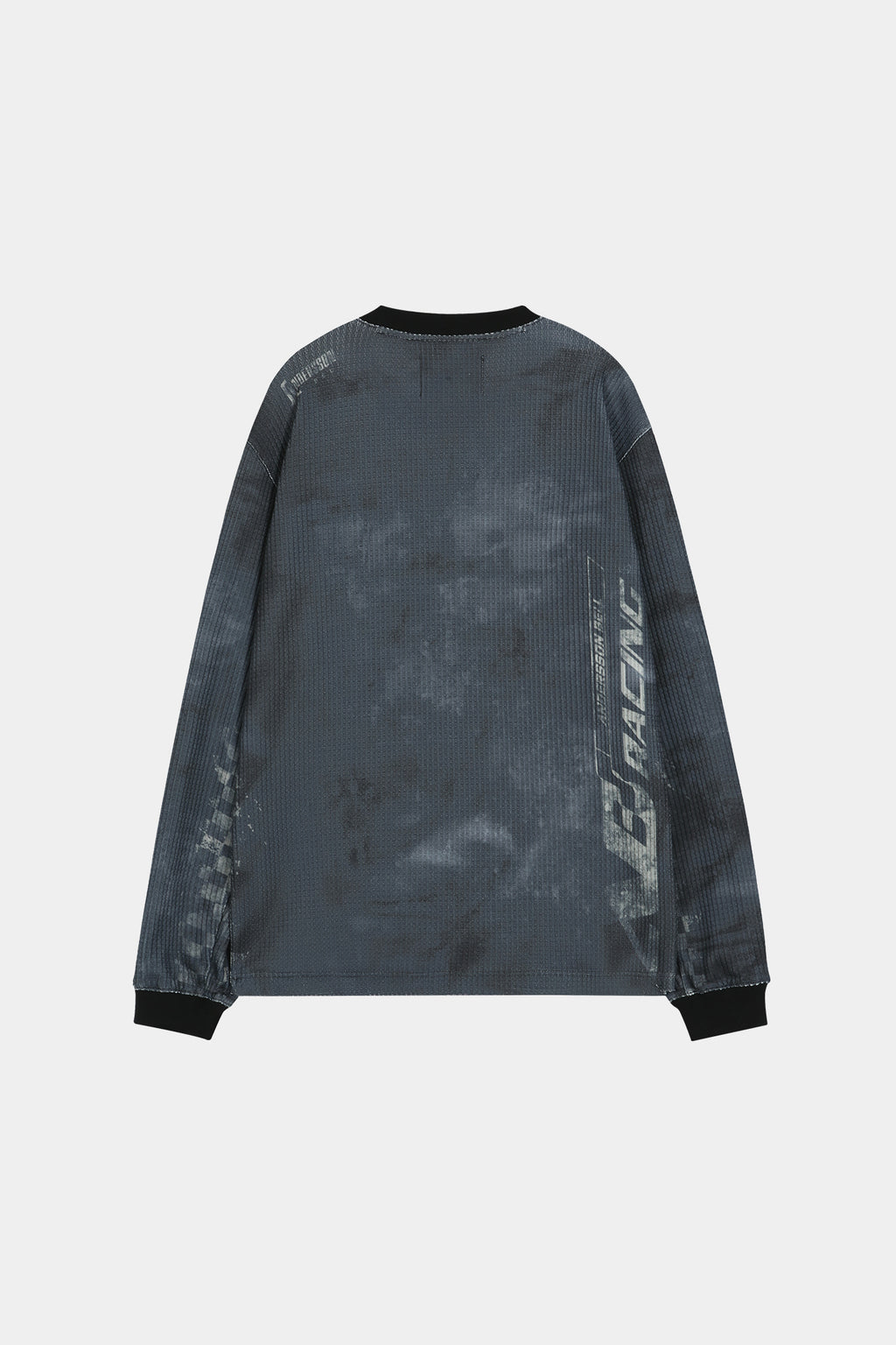 Andersson Bell - Racing Printed Waffle Long Sleeve T-Shirt (black) (Black) product image 9 | TRAB K-Fashion Australia
