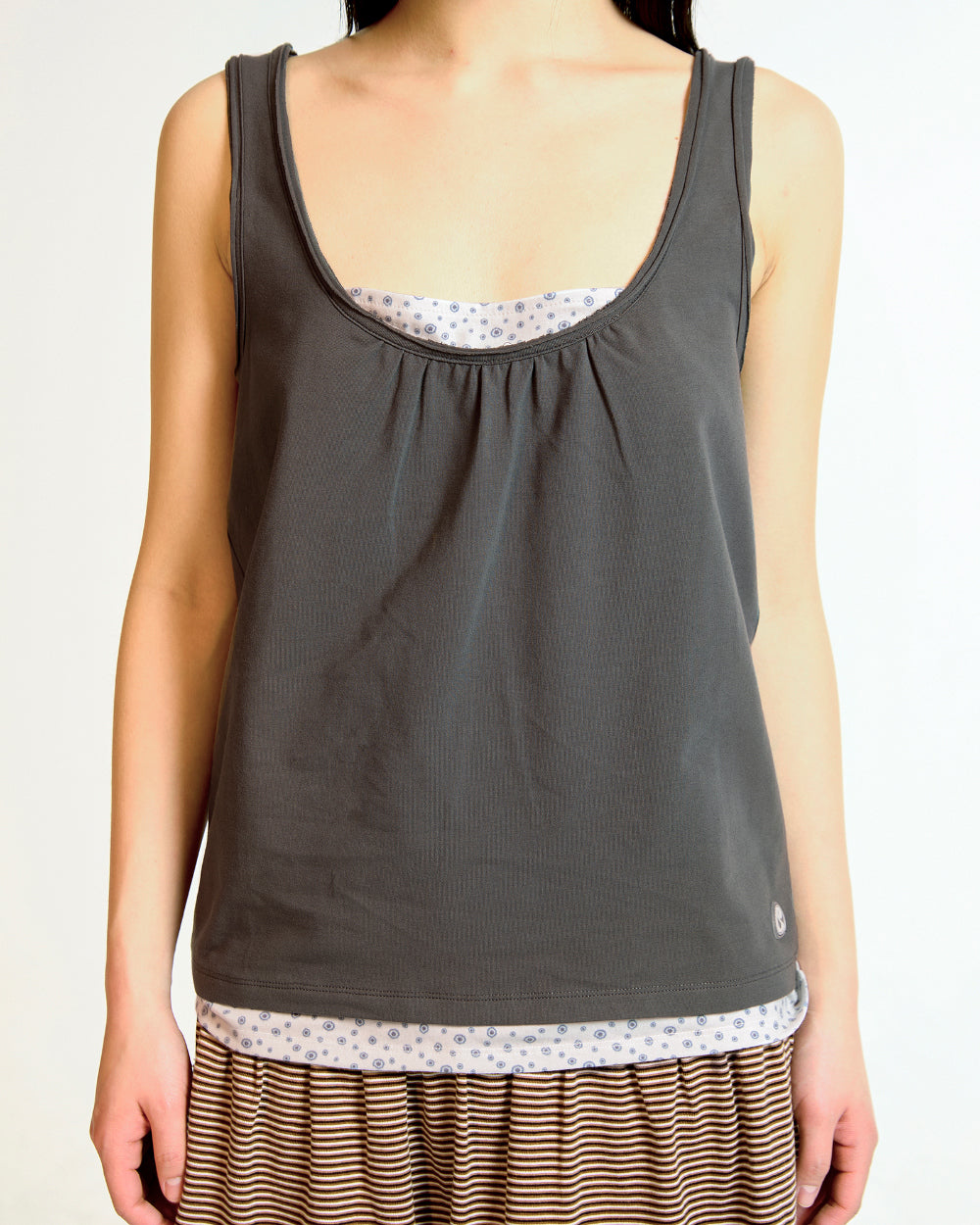 Coyseio - Dudu Layered Sleeveless (Charcoal) product image 4 | TRAB K-Fashion Australia