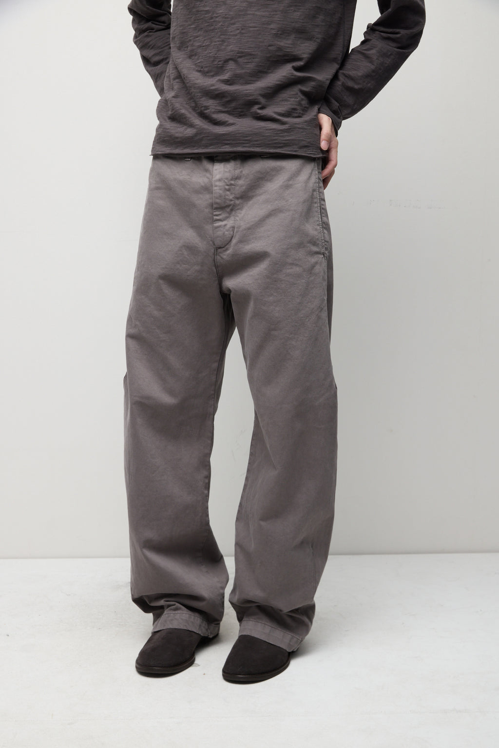 Hatchingroom - Shaped Trousers (Dyed Dusty Grey) product image 14 | TRAB K-Fashion Australia