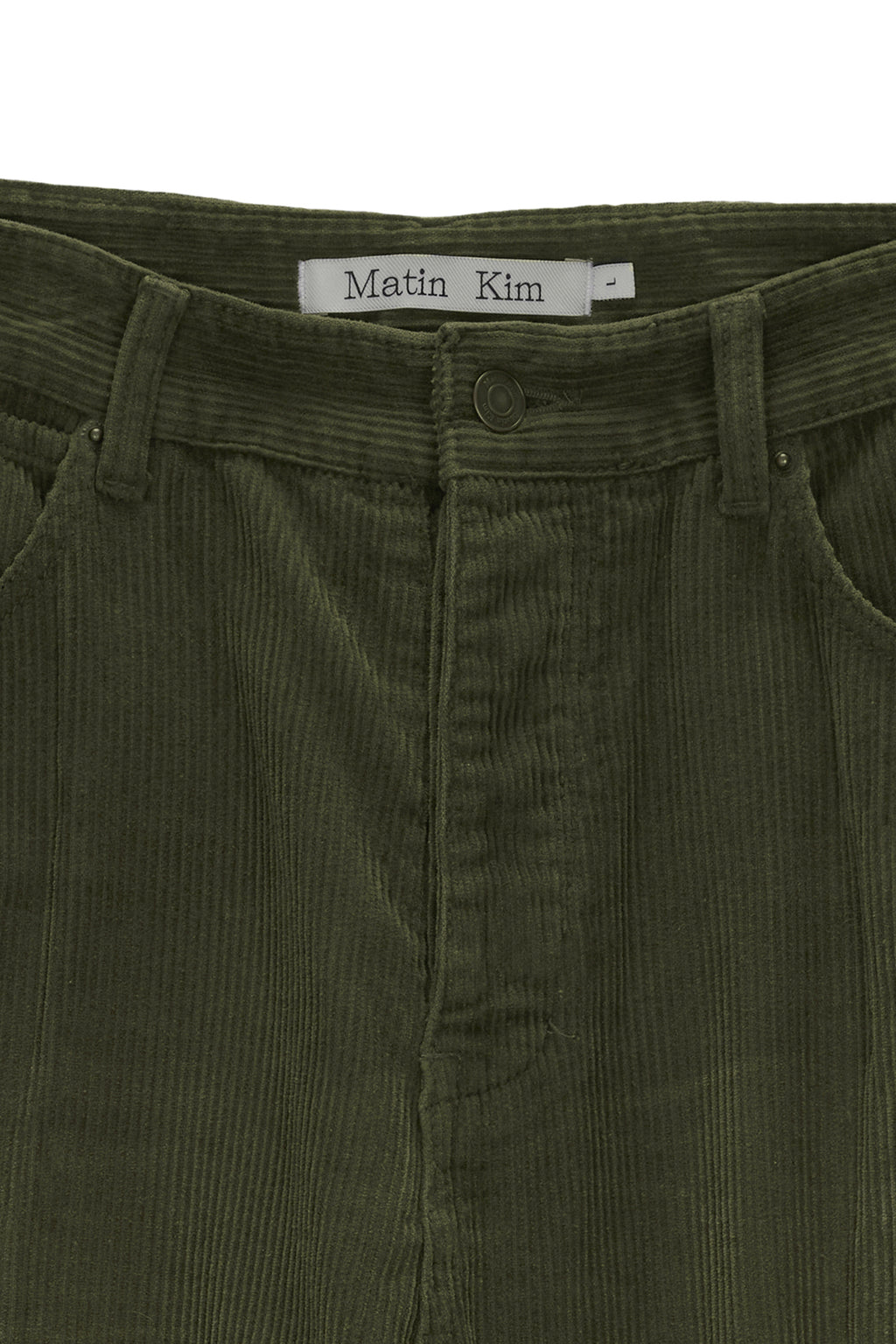 Matin Kim - Washed Corduroy Pants (Khaki) product image 3 | TRAB K-Fashion Australia