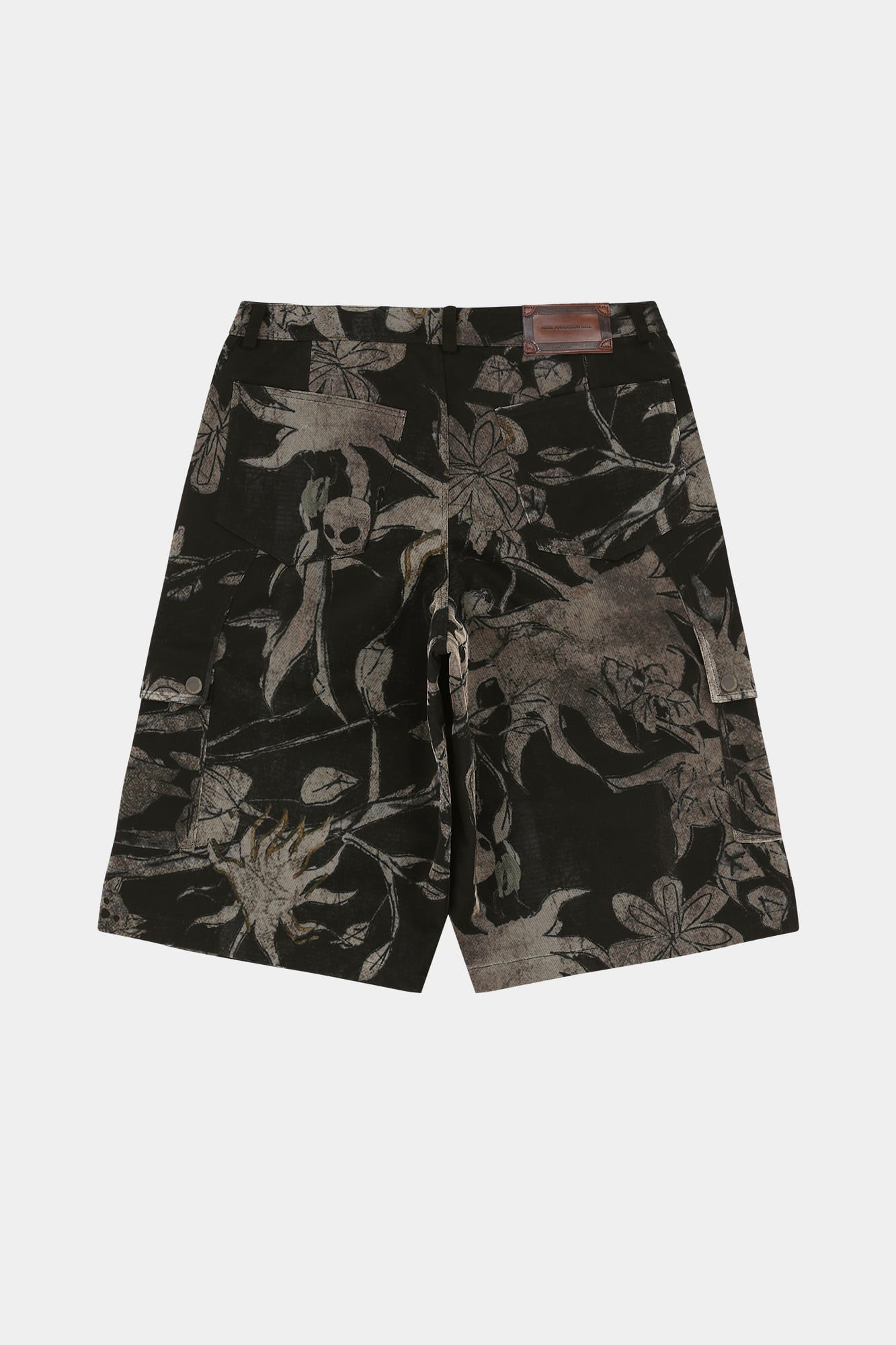 Andersson Bell - Flower Overlay Cargo Shorts (Black/Beige) product image 9 | TRAB K-Fashion Australia
