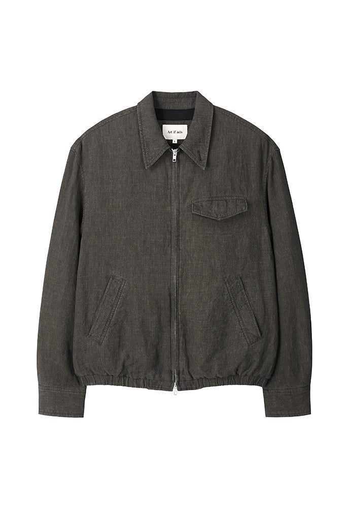 Art if acts - Linen Pocket Blouson (Wood) product image 7 | TRAB K-Fashion Australia