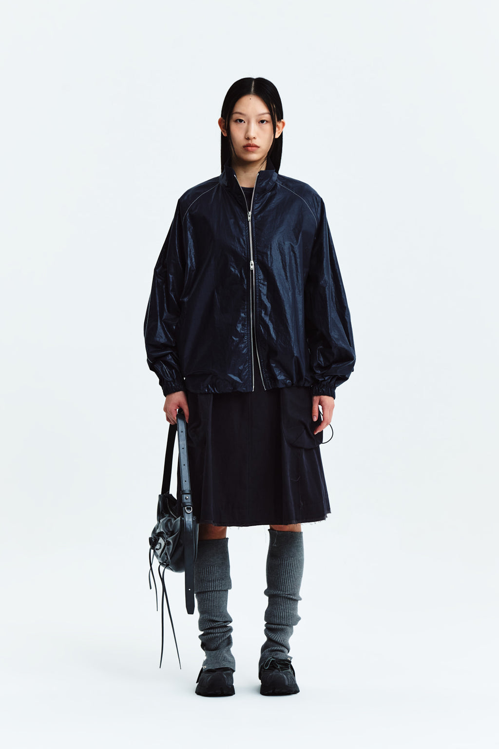 Matin Kim - Matin Kim Logo Coating Jumper (Navy) product image 6 | TRAB K-Fashion Australia