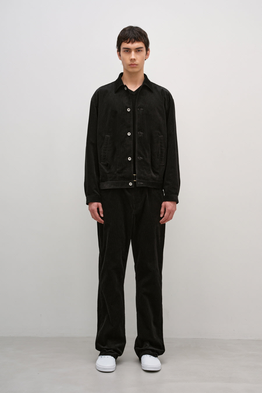 Insilence - Corduroy SemiFlare Pants (Black) product image 1 | TRAB K-Fashion Australia