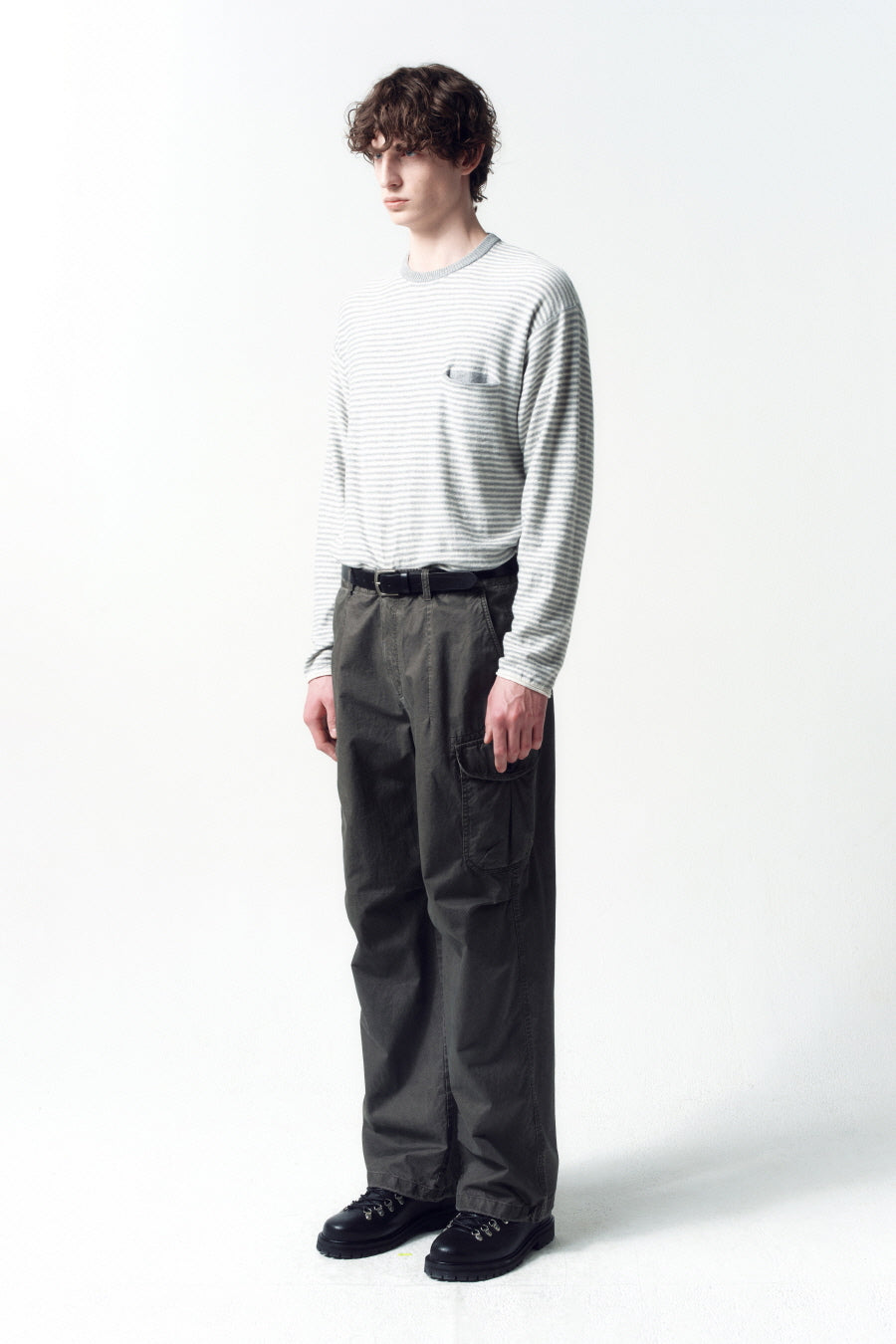Insilence - Brushed Cotton Cargo Pants (Charcoal) product image 3 | TRAB K-Fashion Australia