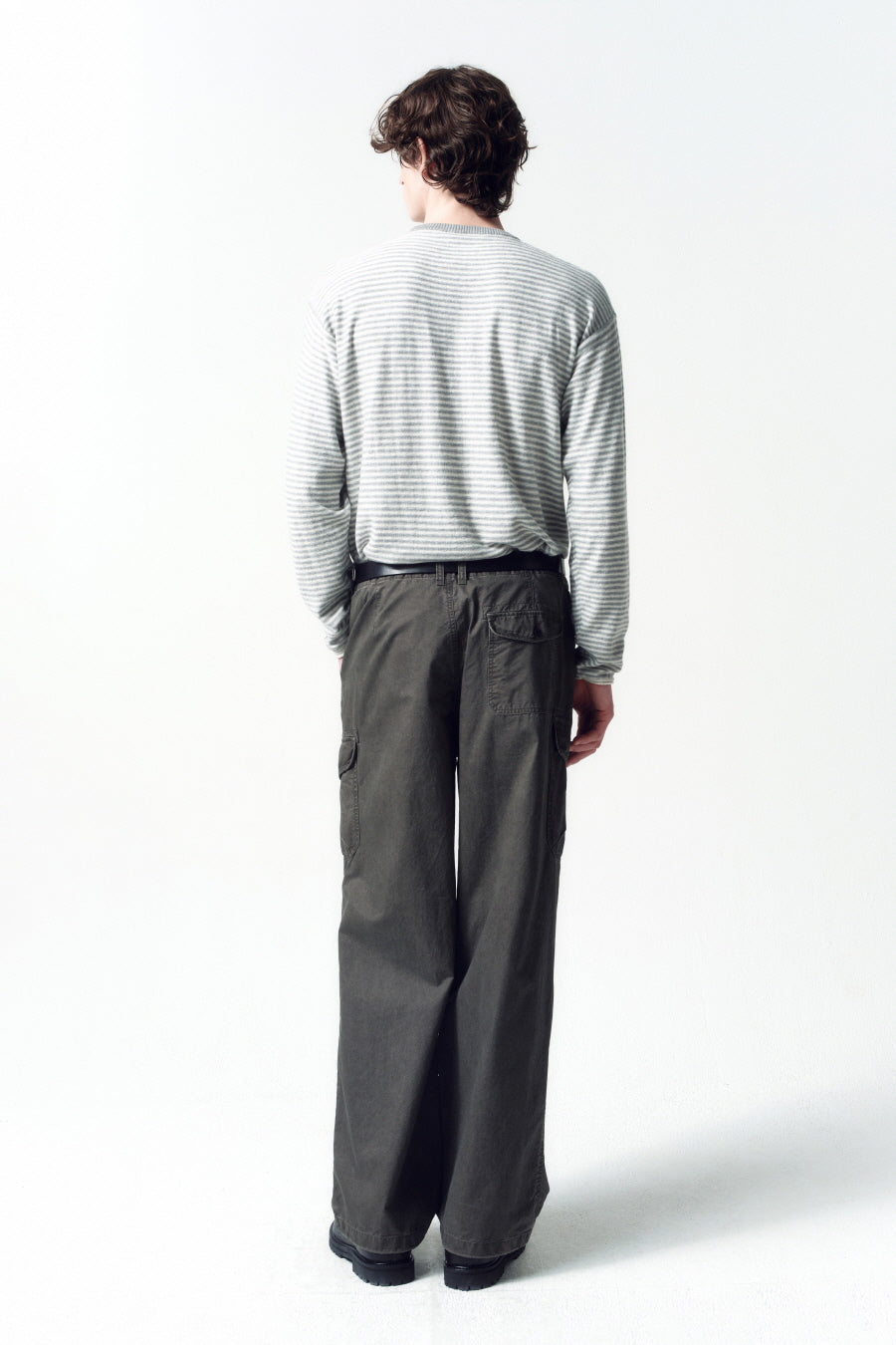 Insilence - Cotton Cashmere Striped Pullover (Grey) product image 5 | TRAB K-Fashion Australia