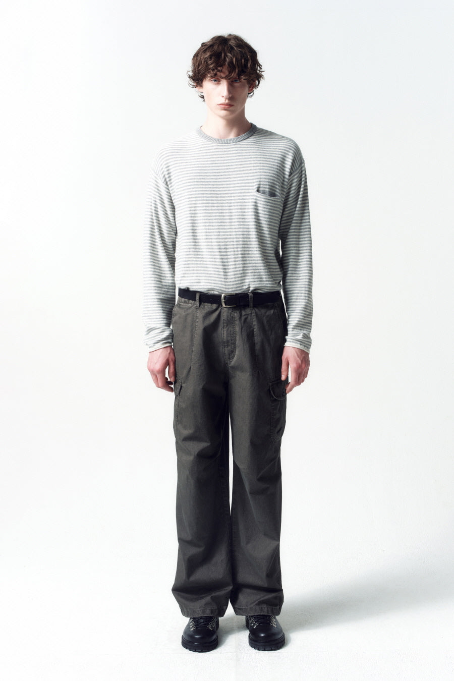 Insilence - Brushed Cotton Cargo Pants (Charcoal) product image 1 | TRAB K-Fashion Australia