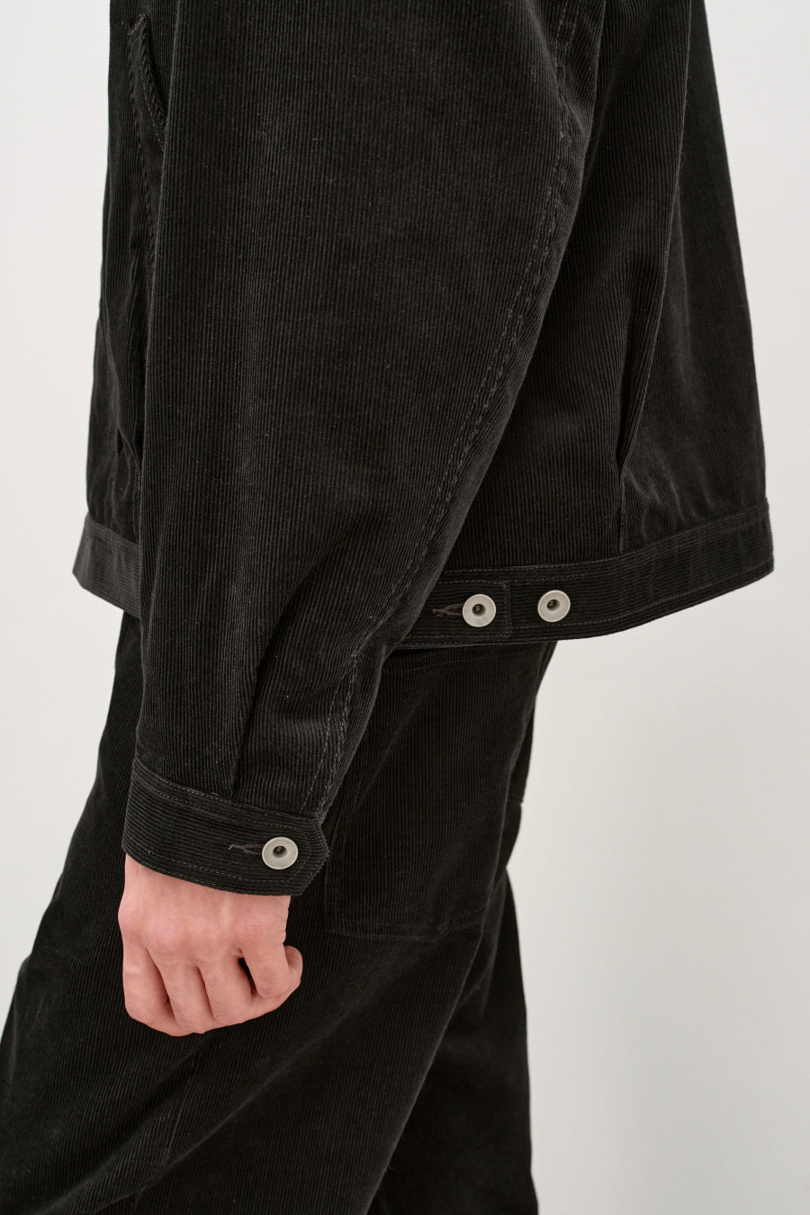 Insilence - Corduroy Trucker Jacket (Black) product image 4 | TRAB K-Fashion Australia