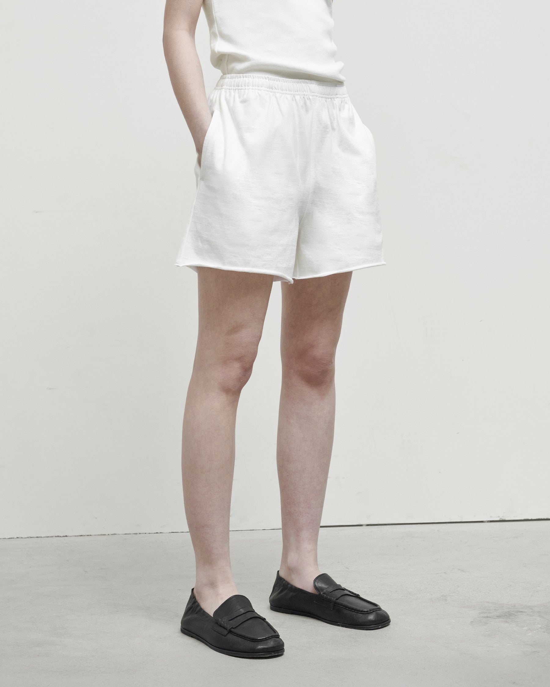 Brownyard - Cut Off Single Shorts (Ivory) product image 3 | TRAB K-Fashion Australia