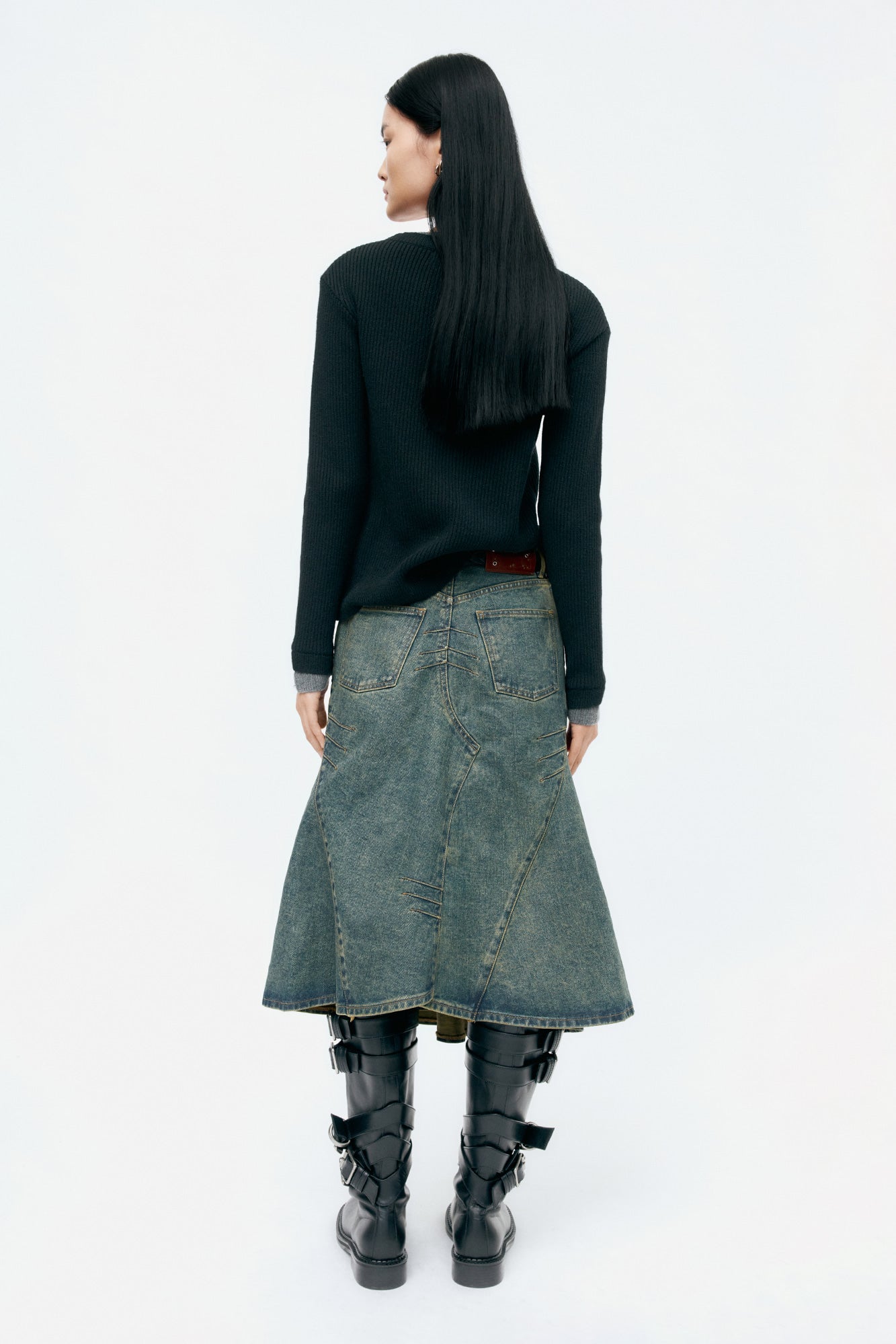 Andersson Bell - Button Slim Knit Cardigan (Black) product image 3 | TRAB K-Fashion Australia