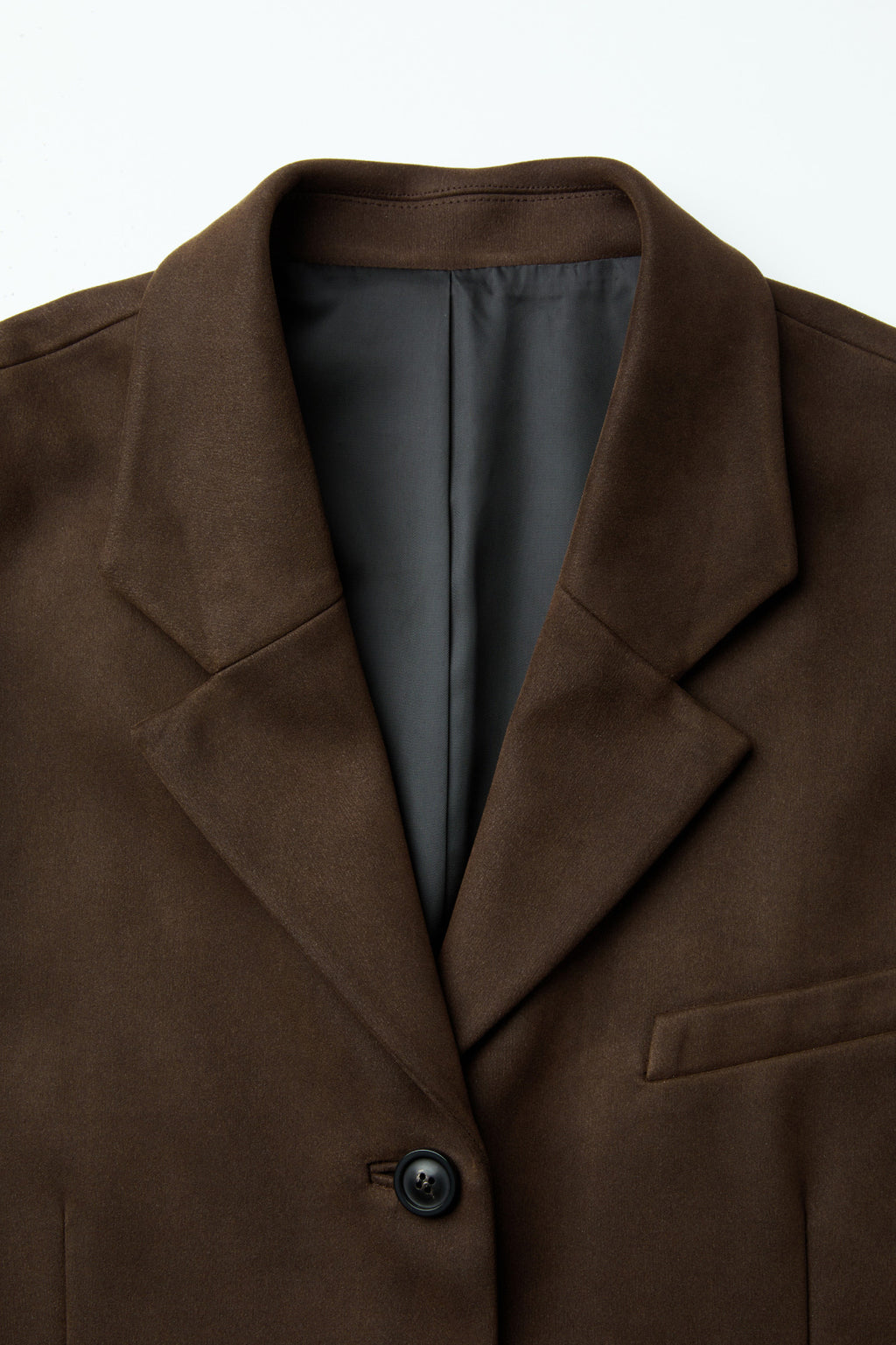 Coor - Fake Suede 3-Button Blazer (Dark Brown) product image 5 | TRAB K-Fashion Australia