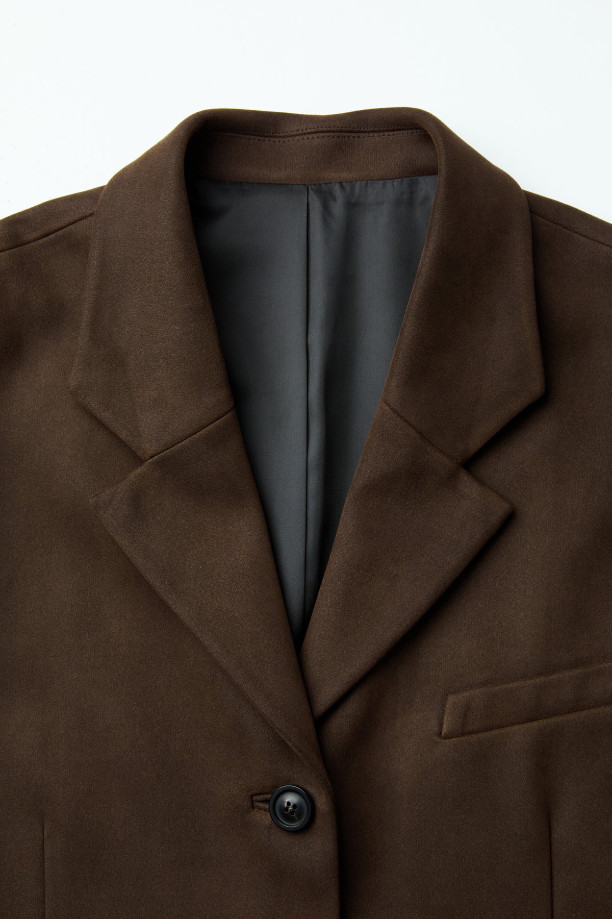 Coor - Fake Suede 3-Button Blazer (Dark Brown) product image 5 | TRAB K-Fashion Australia