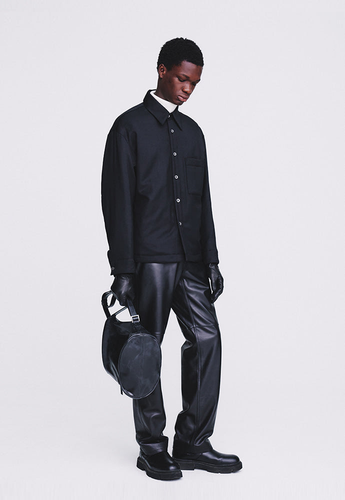 Tonywack - Hard Twist Wool Padded Shirt Jacket (Black) product image 4 | TRAB K-Fashion Australia