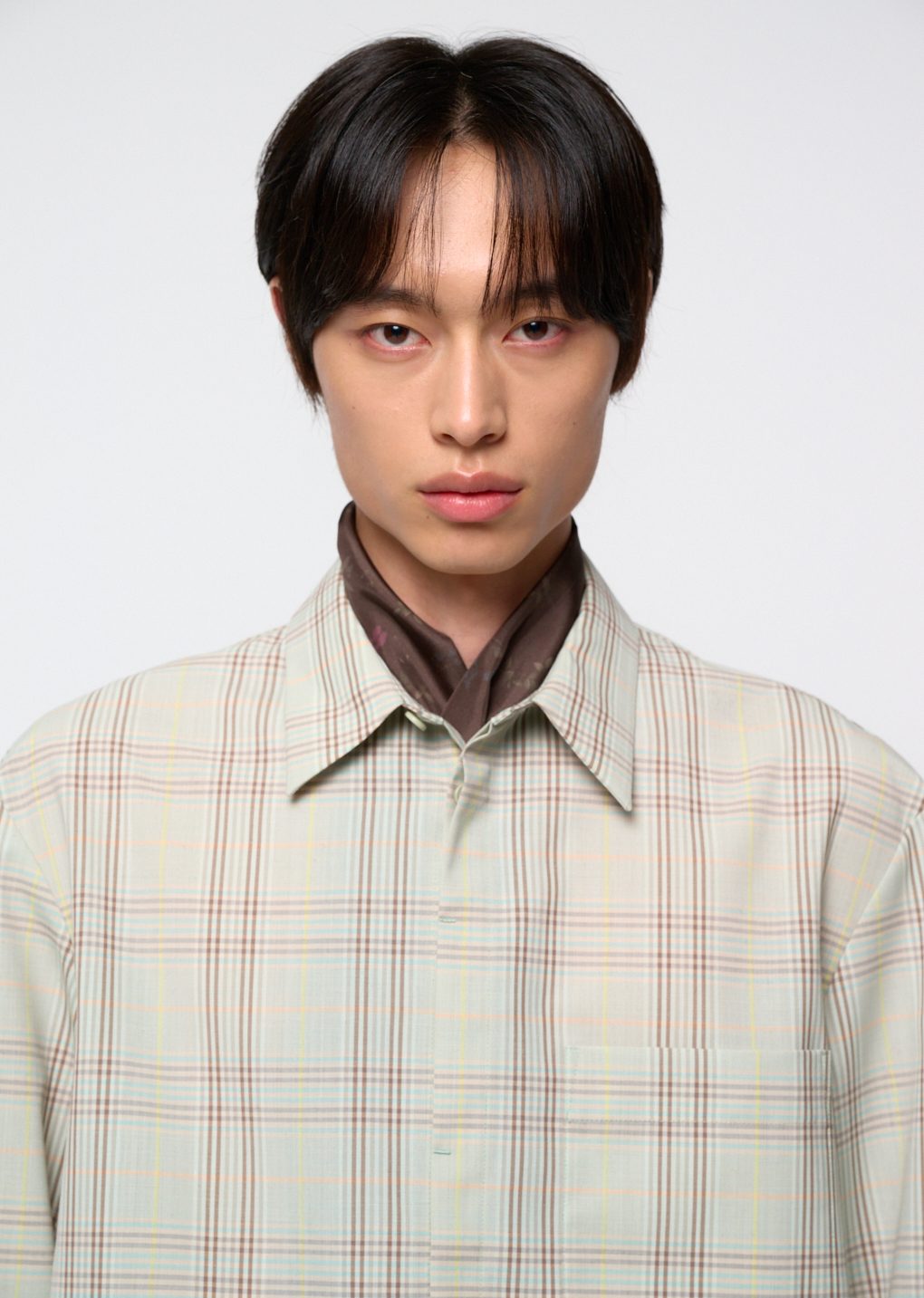 Amomento - Oversized pocket check shirt (Mint) product image 6 | TRAB K-Fashion Australia