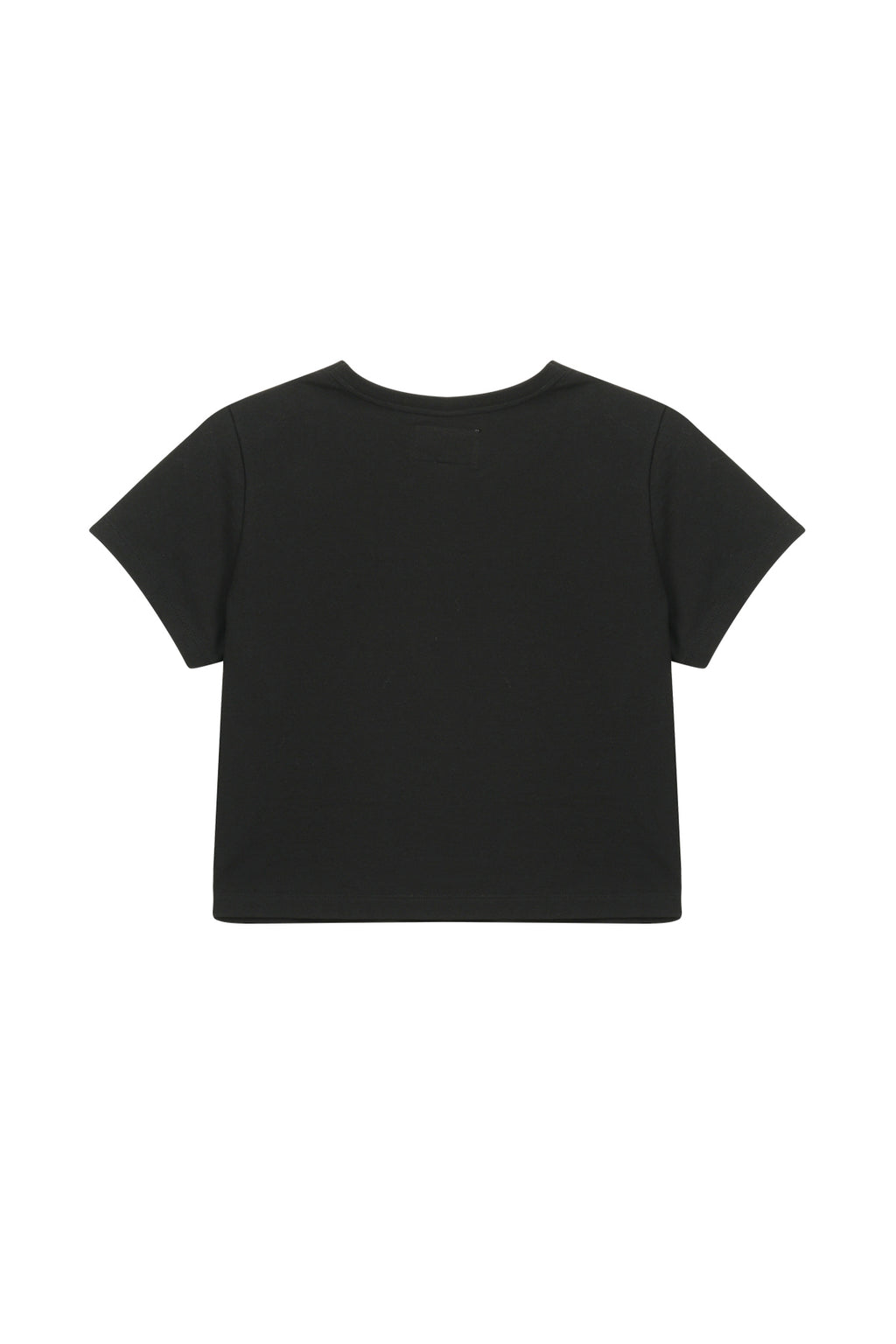 Matin Kim - Logo Cutted Crop Top (Black) product image 2 | TRAB K-Fashion Australia