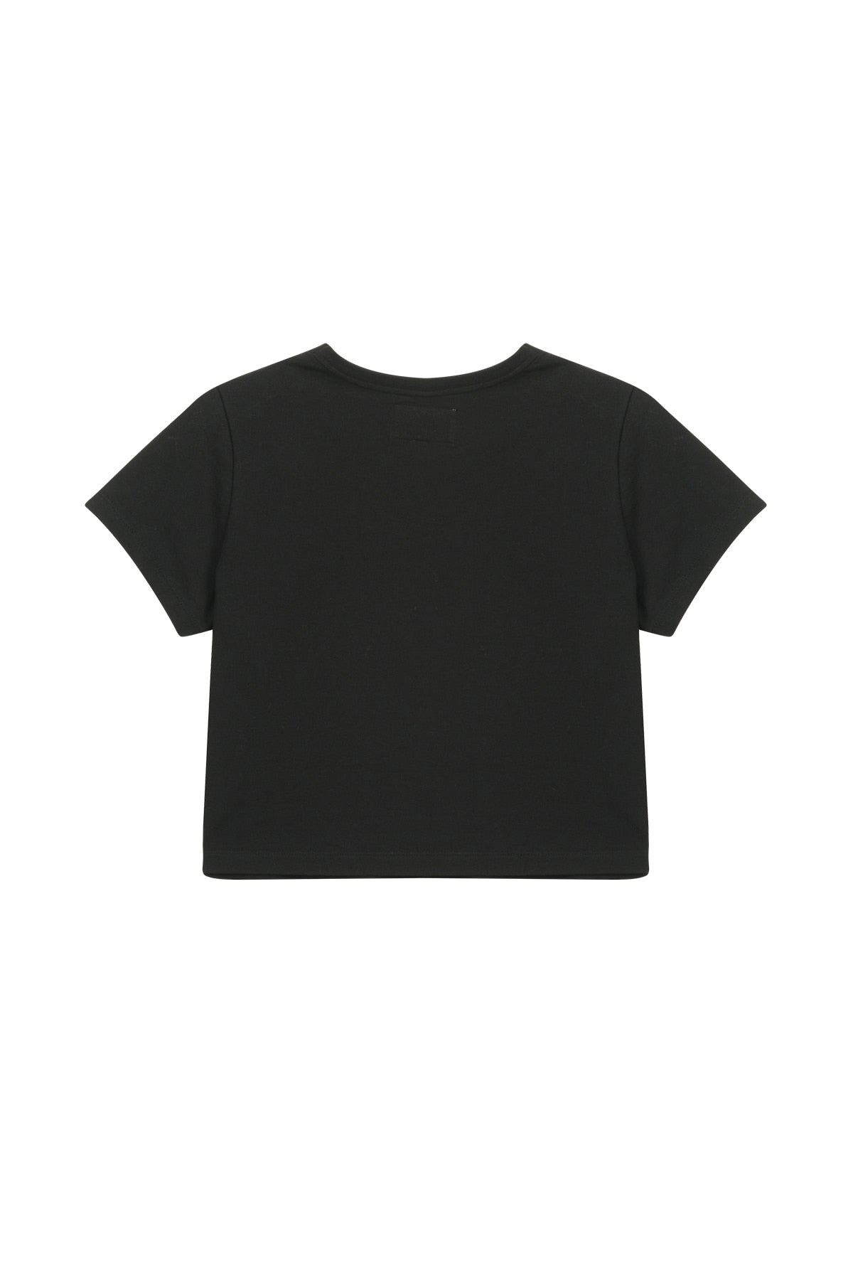 Matin Kim - Logo Cutted Crop Top (Black) product image 2 | TRAB K-Fashion Australia