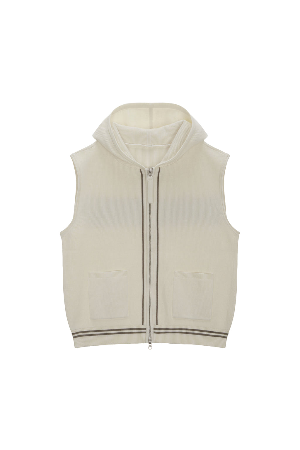 Matin Kim - Hoody Logo Knit Vest (Ivory) product image 11 | TRAB K-Fashion Australia