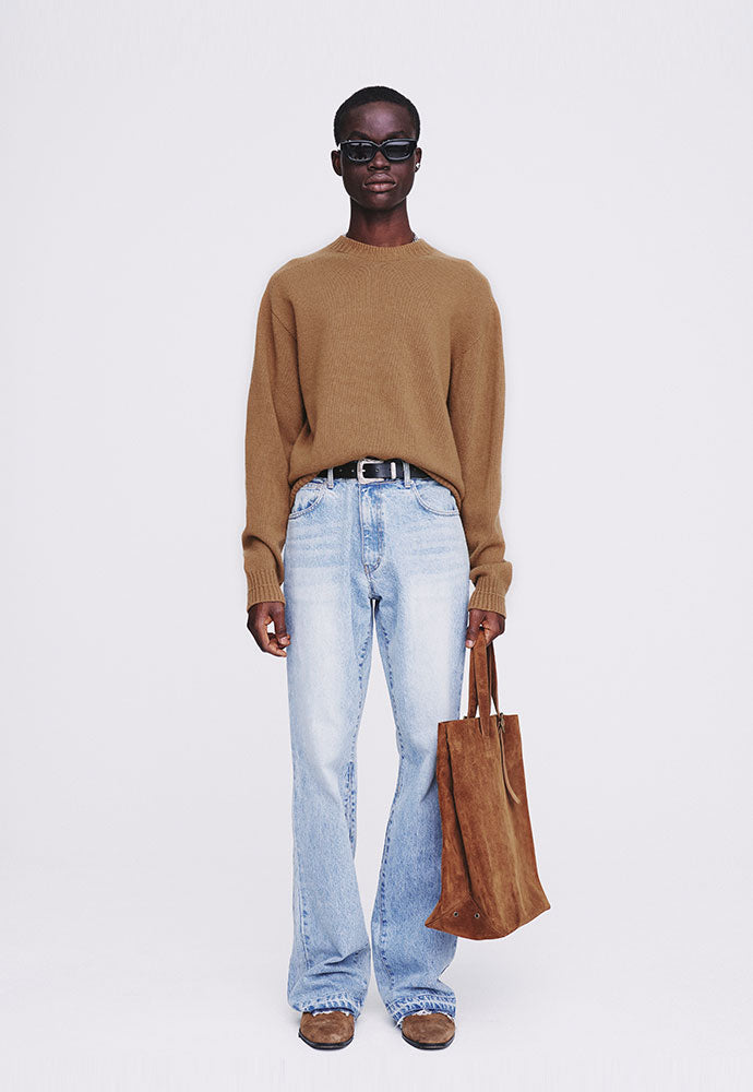 Tonywack - Cashmere Whole Garment Saddle Neck Sweater (Camel) product image 1 | TRAB K-Fashion Australia