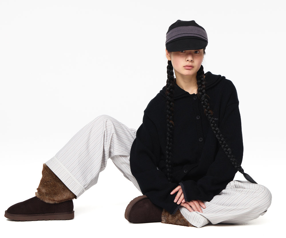 Coyseio - Stripe Big Pocket Cargo Pants (Light Grey) product image 2 | TRAB K-Fashion Australia