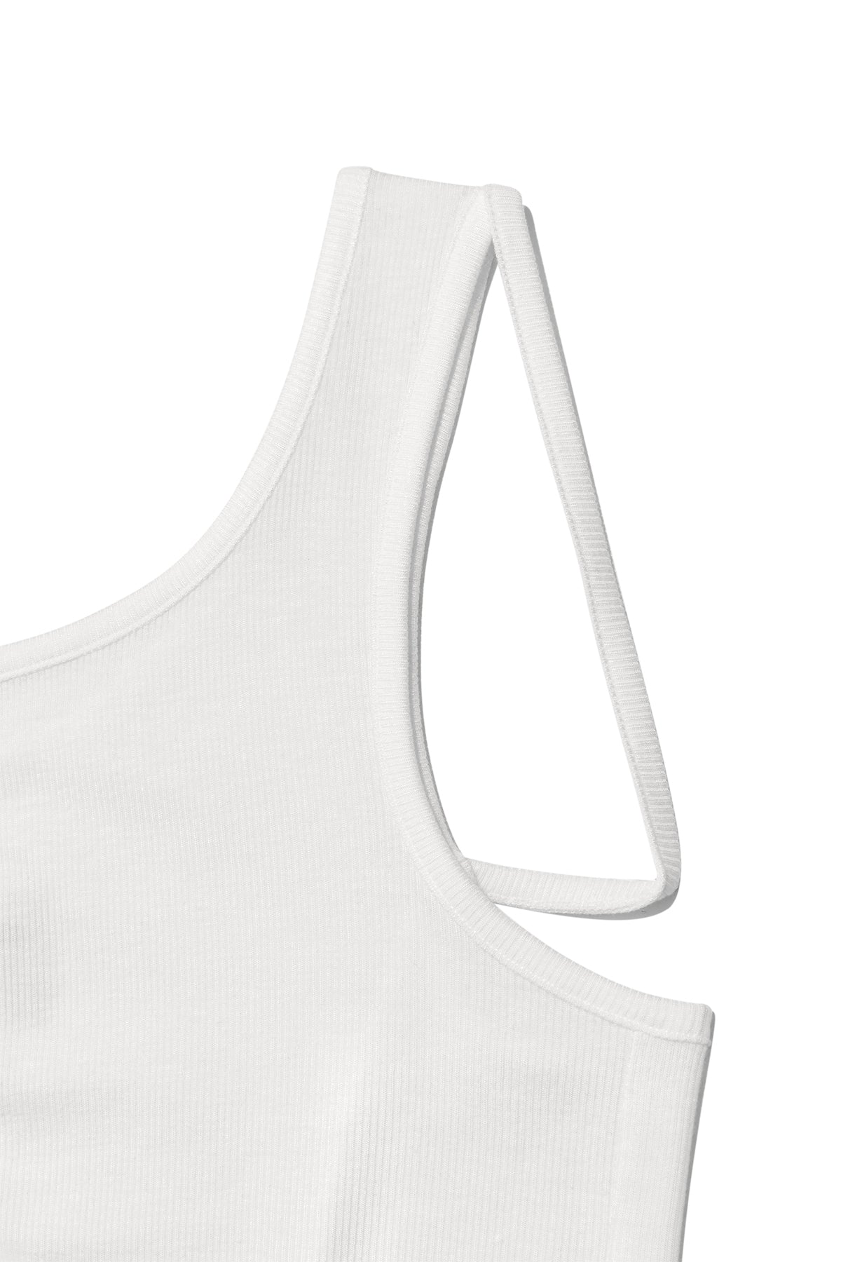 Matin Kim - Unbalance Tuck Sleeveless Top (White) product image 3 | TRAB K-Fashion Australia